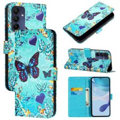 Samsung Galaxy A16 4G/5G Knížkové pouzdro Trendy Cross case Modrý motyl | Levné Kryty | Levné Kryty | Levné Kryty