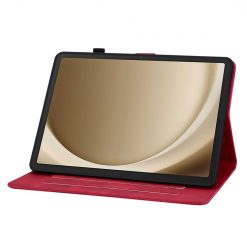 Knížkové pouzdro Embossing Pattern Lilie červené – Samsung Galaxy Tab A9+ / A11+ | Levné Kryty | Levné Kryty | Levné Kryty