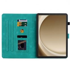 Knížkové pouzdro Embossing Pattern Lilie zelené – Samsung Galaxy Tab A9+ / A11+ | Levné Kryty | Levné Kryty | Levné Kryty
