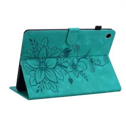 Knížkové pouzdro Embossing Pattern Lilie zelené – Samsung Galaxy Tab A9+ / A11+ | Levné Kryty | Levné Kryty | Levné Kryty
