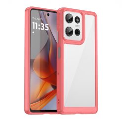 Ochranný kryt Colorful Acrylic case červený – Motorola Moto G75 5G