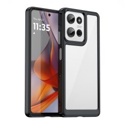 Ochranný kryt Colorful Acrylic case černý – Motorola Moto G75 5G