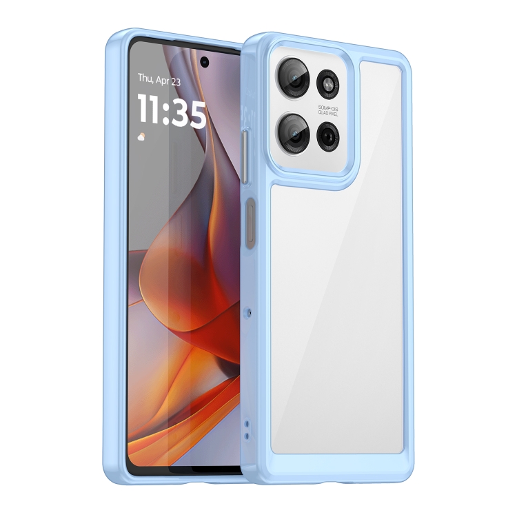 Ochranný kryt Colorful Acrylic case modrý – Motorola Moto G75 5G | Levné Kryty | Levné Kryty | Levné Kryty