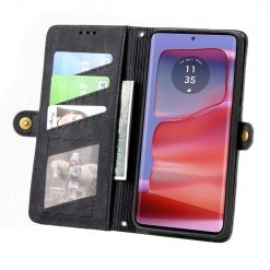 Peněženkové pouzdro Purse case černé – Motorola Moto G75 5G | Levné Kryty | Levné Kryty | Levné Kryty