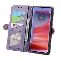 Peněženkové pouzdro Purse case fialové – Motorola Moto G75 5G | Levné Kryty | Levné Kryty | Levné Kryty