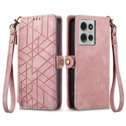 Peněženkové pouzdro Purse case růžové – Motorola Moto G75 5G | Levné Kryty | Levné Kryty | Levné Kryty