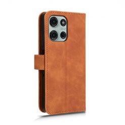 Peněženkové pouzdro Solid hnědé – Motorola Moto G75 5G | Levné Kryty | Levné Kryty | Levné Kryty