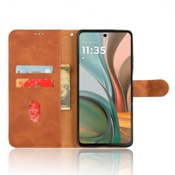Peněženkové pouzdro Solid hnědé – Motorola Moto G75 5G | Levné Kryty | Levné Kryty | Levné Kryty