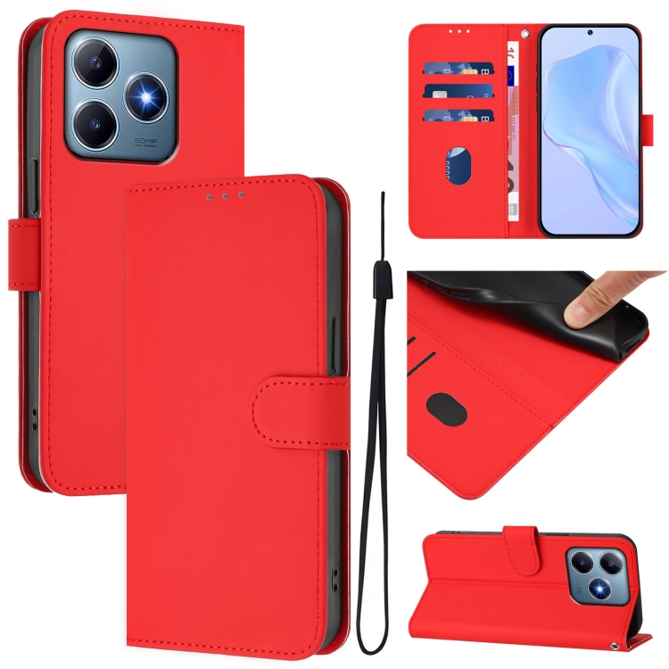 Peněženkové pouzdro Solid červené – Realme C61 / C63 | Levné Kryty | Levné Kryty | Levné Kryty