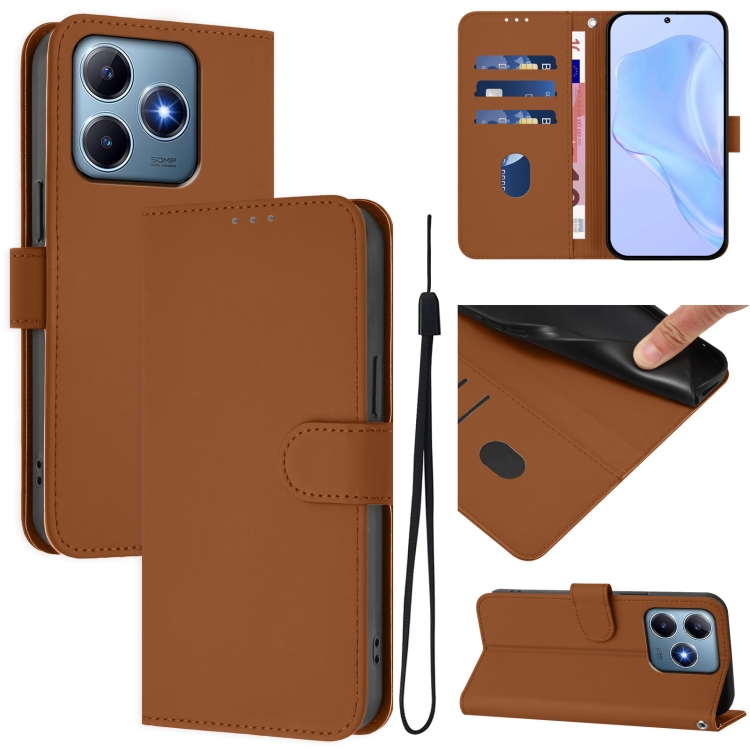 Peněženkové pouzdro Solid tmavohnědé – Realme C61 / C63 | Levné Kryty | Levné Kryty | Levné Kryty