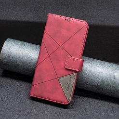 Knížkové pouzdro Rhombus červené – Infinix Hot 50 5G | Levné Kryty | Levné Kryty | Levné Kryty
