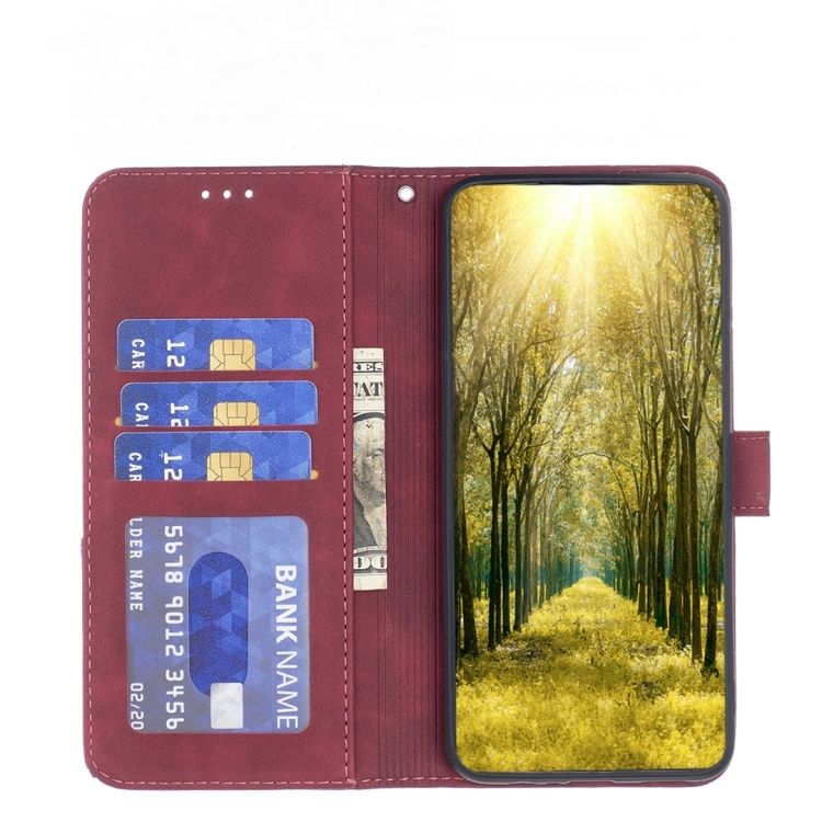 Knížkové pouzdro Rhombus červené – Infinix Hot 50 5G | Levné Kryty | Levné Kryty | Levné Kryty