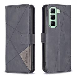 Knížkové pouzdro Rhombus černé – Infinix Hot 50 5G | Levné Kryty | Levné Kryty | Levné Kryty