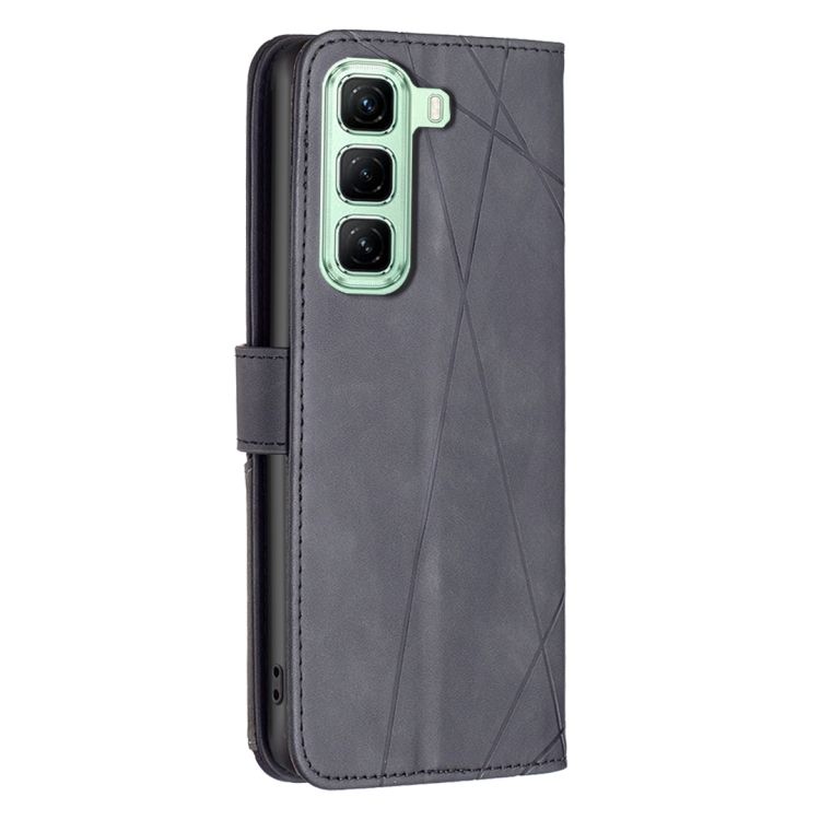 Knížkové pouzdro Rhombus černé – Infinix Hot 50 5G | Levné Kryty | Levné Kryty | Levné Kryty