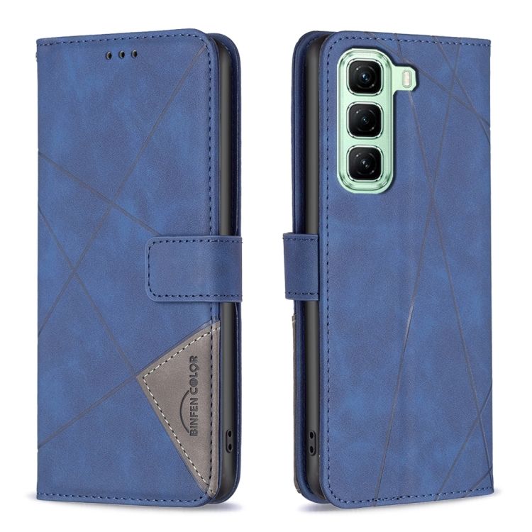 Knížkové pouzdro Rhombus modré – Infinix Hot 50 5G | Levné Kryty | Levné Kryty | Levné Kryty