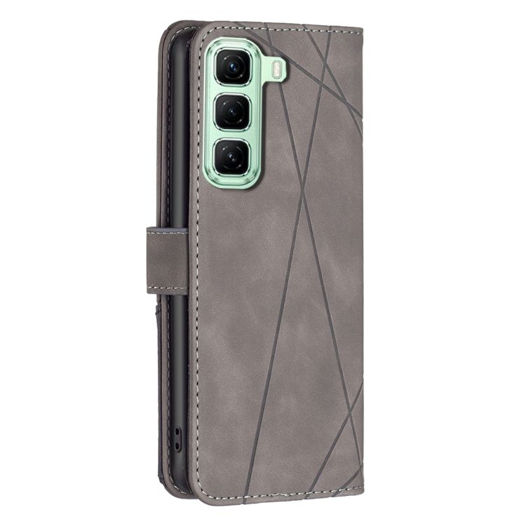 Knížkové pouzdro Rhombus šedé – Infinix Hot 50 5G | Levné Kryty | Levné Kryty | Levné Kryty