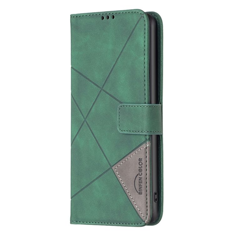 Knížkové pouzdro Rhombus zelené – Infinix Hot 50 5G | Levné Kryty | Levné Kryty | Levné Kryty