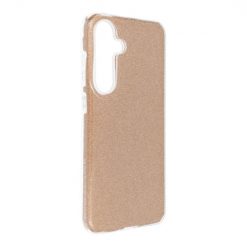 Třpytivý Kryt Forcell Shining zlatý – Samsung Galaxy S25