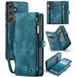 Multifunkční peněženkové pouzdro CaseMe Detachable modré – Samsung Galaxy S25+ (S25 Plus)