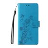 Peněženkové pouzdro Embossing Pattern Motýl a květ růžové – Honor Magic 7 Lite | Levné Kryty | Levné Kryty | Levné Kryty