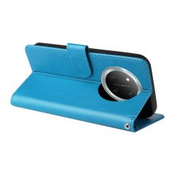 Peněženkové pouzdro Embossing Pattern Motýl a květ modré – Honor Magic 7 Lite | Levné Kryty | Levné Kryty | Levné Kryty