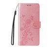 Peněženkové pouzdro Embossing Pattern Motýl a květ modré – Honor Magic 7 Lite | Levné Kryty | Levné Kryty | Levné Kryty