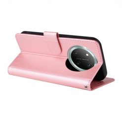 Peněženkové pouzdro Embossing Pattern Motýl a květ růžové – Honor Magic 7 Lite | Levné Kryty | Levné Kryty | Levné Kryty
