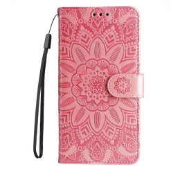 Peněženkové pouzdro Embossing Pattern Slunečnice růžové – Vivo X200 Pro