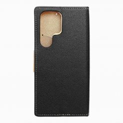 Peněženkové pouzdro Fancy Book černo-zlaté – Samsung Galaxy S25 Ultra | Levné Kryty | Levné Kryty | Levné Kryty