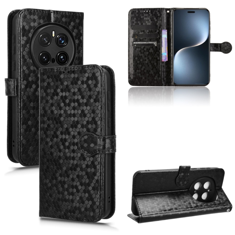 Peněženkové pouzdro Honeycomb Dot Texture Case černé – Honor Magic 7 Pro | Levné Kryty | Levné Kryty | Levné Kryty
