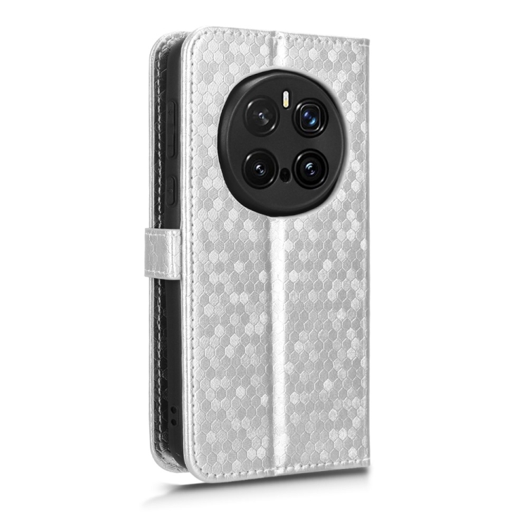 Peněženkové pouzdro Honeycomb Dot Texture Case stříbrné – Honor Magic 7 Pro | Levné Kryty | Levné Kryty | Levné Kryty