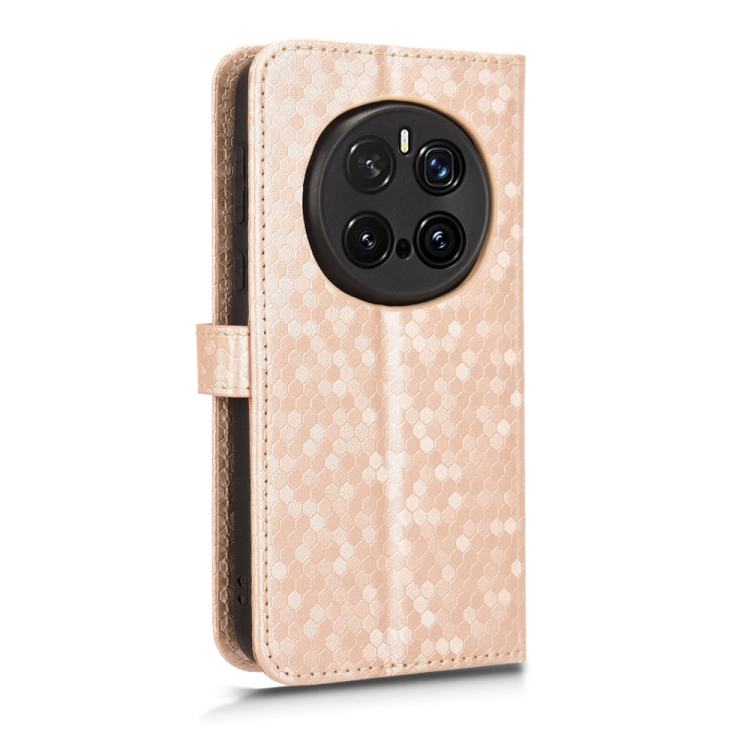 Peněženkové pouzdro Honeycomb Dot Texture Case zlaté – Honor Magic 7 Pro | Levné Kryty | Levné Kryty | Levné Kryty