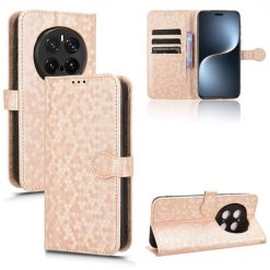 Peněženkové pouzdro Honeycomb Dot Texture Case zlaté – Honor Magic 7 Pro | Levné Kryty | Levné Kryty | Levné Kryty