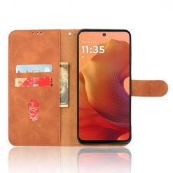 Peněženkové pouzdro Solid hnědé – Motorola Moto G15 / G15 Power | Levné Kryty | Levné Kryty | Levné Kryty