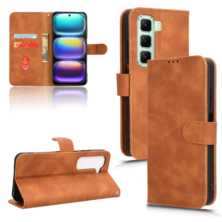 Peněženkové pouzdro Solid hnědé – Infinix Hot 50 5G | Levné Kryty | Levné Kryty | Levné Kryty