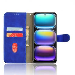 Peněženkové pouzdro Solid modré – Infinix Hot 50 5G | Levné Kryty | Levné Kryty | Levné Kryty