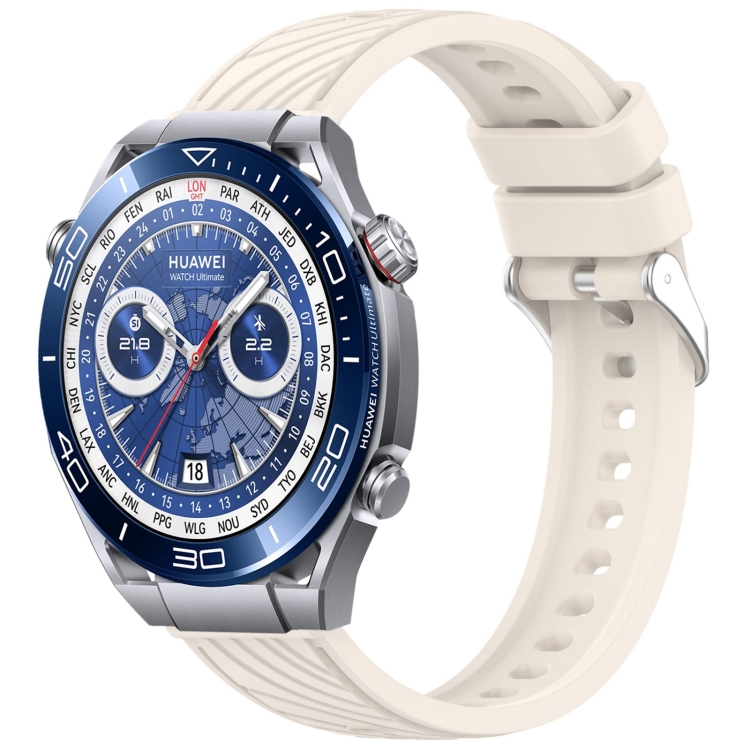 Řemínek Strip Pattern Wristband béžový pro Huawei Watch Ultimate (22mm) | Levné Kryty | Levné Kryty | Levné Kryty