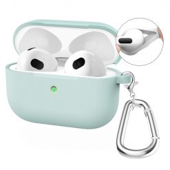 Silikonové pouzdro Enkay Hook case mátové – Apple AirPods 4