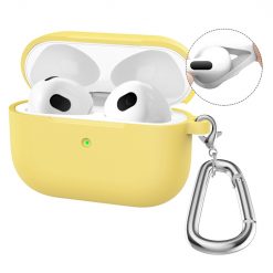 Silikonové pouzdro Enkay Hook case žluté – Apple AirPods 4