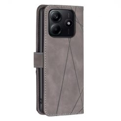 Knížkové pouzdro Rhombus šedé – Xiaomi Redmi Note 14 (4G) | Levné Kryty | Levné Kryty | Levné Kryty