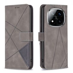 Knížkové pouzdro Rhombus šedé – Xiaomi Redmi Note 14 Pro+ 5G | Levné Kryty | Levné Kryty | Levné Kryty