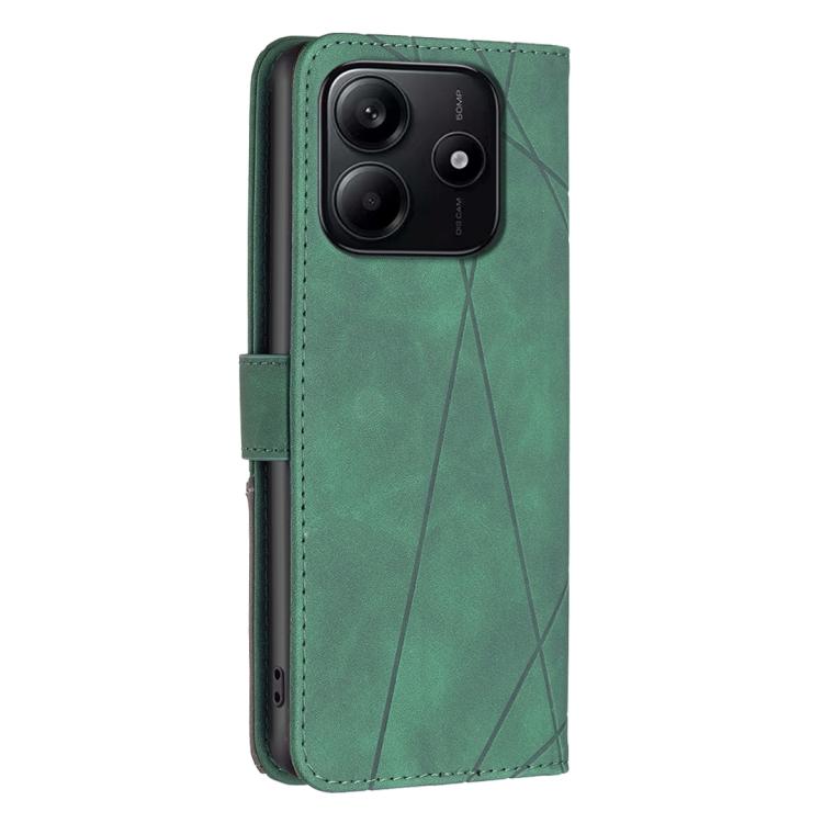 Knížkové pouzdro Rhombus zelené – Xiaomi Redmi Note 14 (4G) | Levné Kryty | Levné Kryty | Levné Kryty