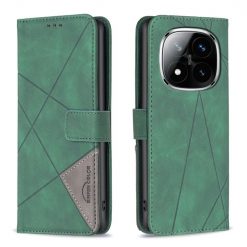 Knížkové pouzdro Rhombus zelené – Xiaomi Redmi Note 14 Pro+ 5G | Levné Kryty | Levné Kryty | Levné Kryty