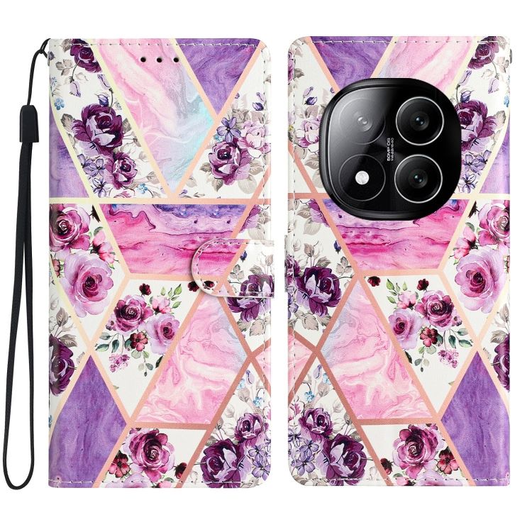 Knížkové pouzdro Trendy Cross case Fialový mramor – Xiaomi Redmi Note 14 Pro+ 5G | Levné Kryty | Levné Kryty | Levné Kryty