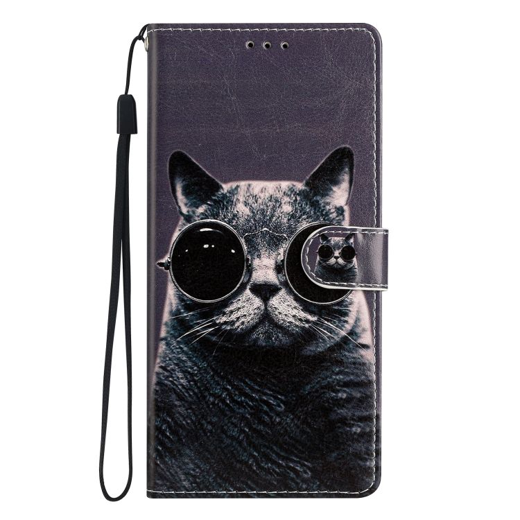 Knížkové pouzdro Trendy Cross case Kočka s brýlemi – Xiaomi Redmi Note 14 Pro+ 5G | Levné Kryty | Levné Kryty | Levné Kryty