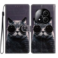 Knížkové pouzdro Trendy Cross case Kočka s brýlemi – Xiaomi Redmi Note 14 Pro+ 5G | Levné Kryty | Levné Kryty | Levné Kryty