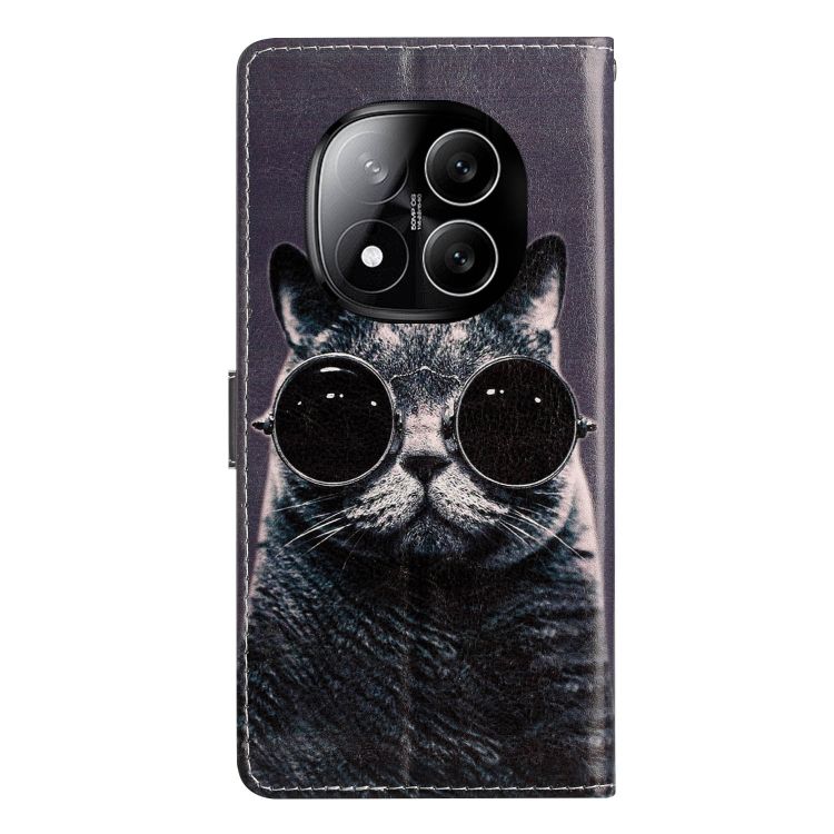 Knížkové pouzdro Trendy Cross case Kočka s brýlemi – Xiaomi Redmi Note 14 Pro+ 5G | Levné Kryty | Levné Kryty | Levné Kryty