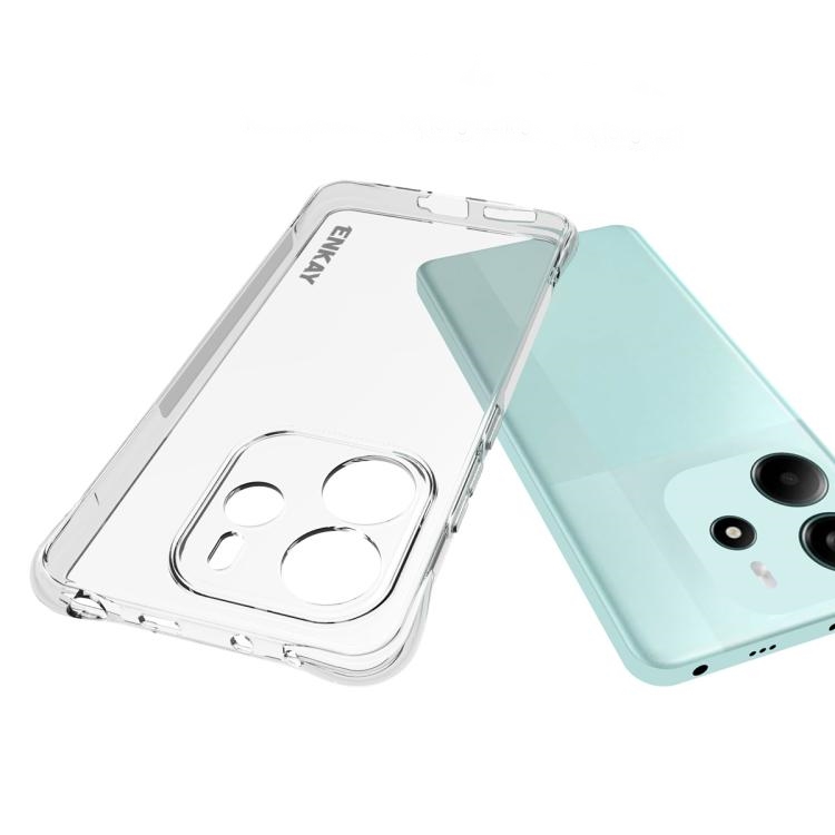 Ochranný kryt Enkay Shockproof Slim case transparentní – Xiaomi Redmi Note 14 (4G) | Levné Kryty | Levné Kryty | Levné Kryty
