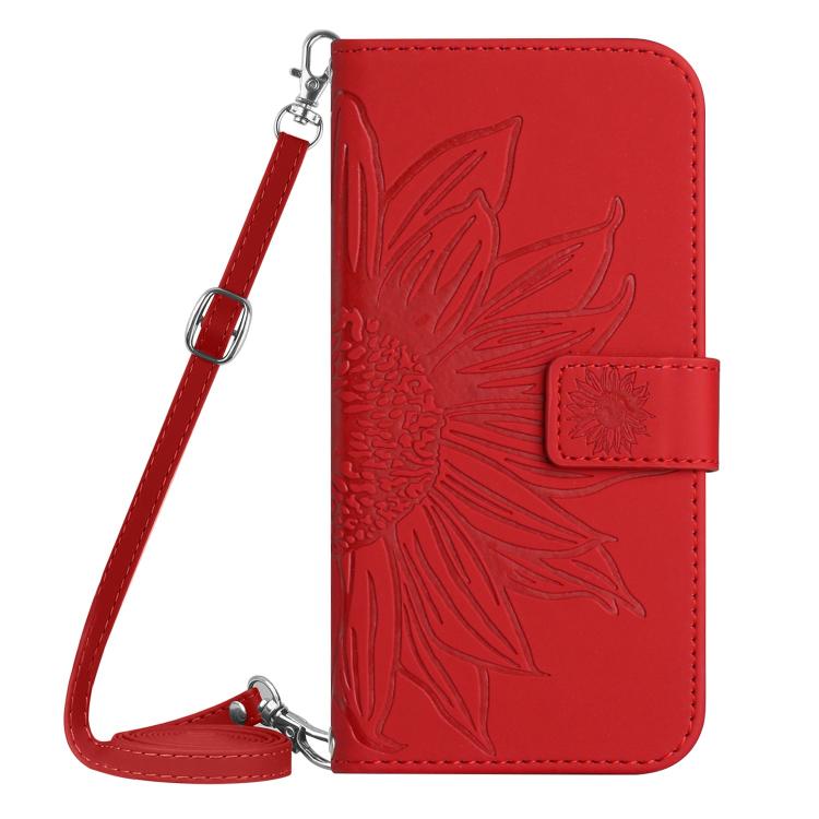 Peněženkové pouzdro Embossing Pattern Květ case červené – Xiaomi Redmi Note 14 (4G) | Levné Kryty | Levné Kryty | Levné Kryty