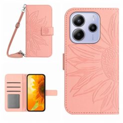 Peněženkové pouzdro Embossing Pattern Květ case růžové – Xiaomi Redmi Note 14 (4G) | Levné Kryty | Levné Kryty | Levné Kryty